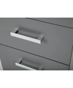 CASSETTIERA GRIGIA CON 4 CASSETTI, 41,2X40X91,5 CM